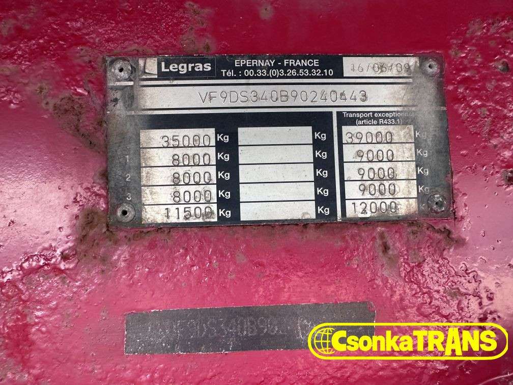 LEGRAS FMA, D34, 63m3, Moving Floor, Side Door, Lift Axle - 33